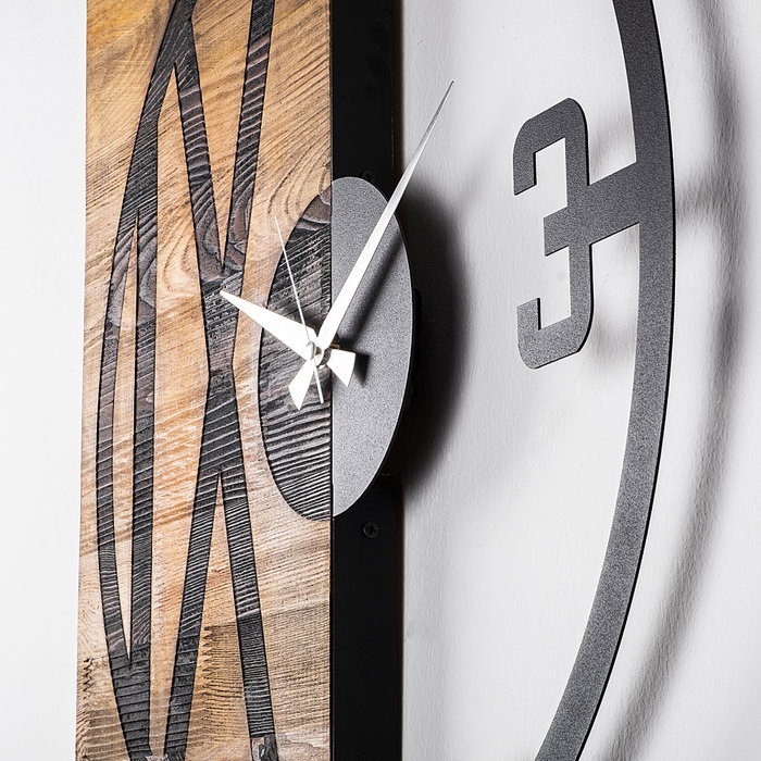 Wallity Wooden Clock 24 Nogal y Negro Wallity Wooden Clock 24 Nogal y Negro